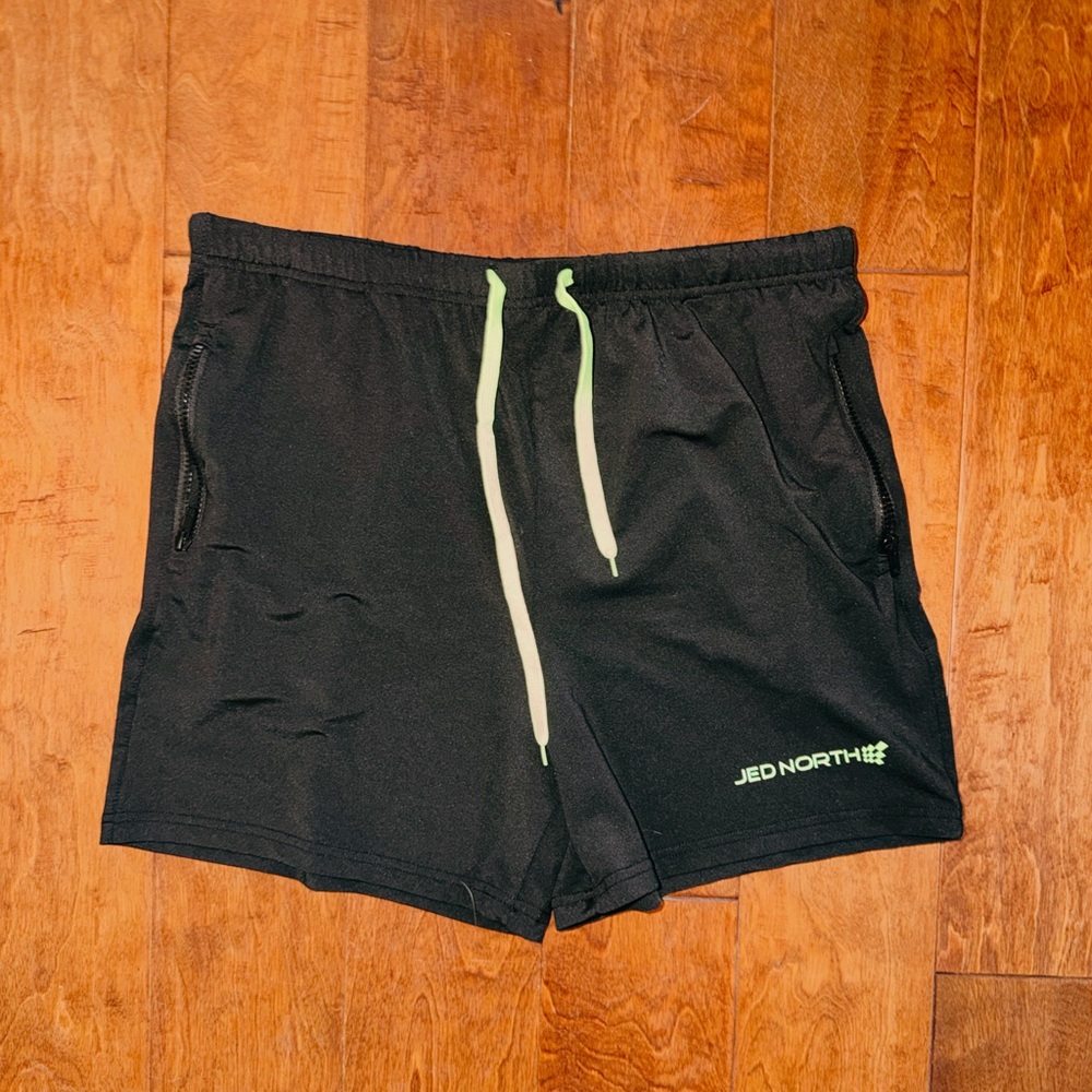 Jed North Black Shorts with Neon Accents